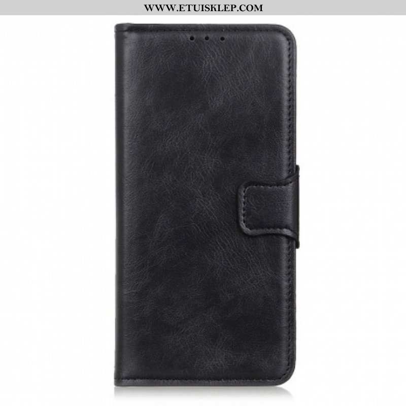 Etui Folio do Sony Xperia 1 III Dwustronne Zapięcie Z Efektem Skóry